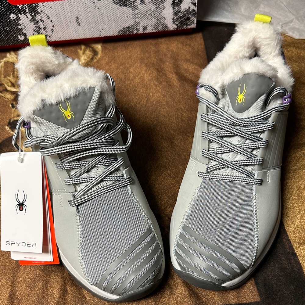 Womens waterproof faux fur lined shoes
